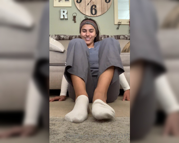 Solid Goddess aka Solidgoddess OnlyFans - Smelly white sock removal