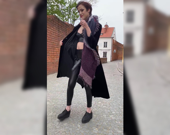 LadyPerse - Public Strap On With Xxl Dildo