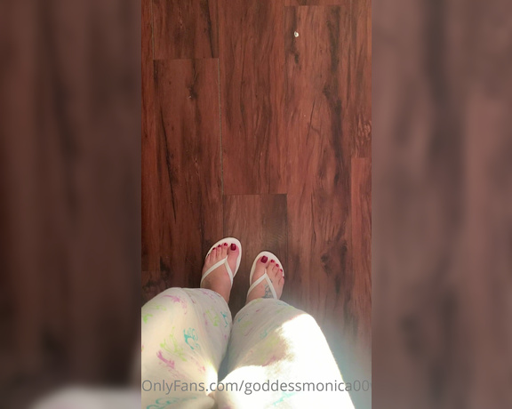 Goddess monica aka Goddessmonica00w OnlyFans - Flip flop walk around per your request