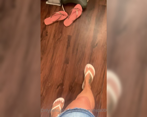 Goddess monica aka Goddessmonica00w OnlyFans - White flip Flops per your request