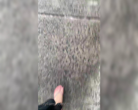 Goddess monica aka Goddessmonica00w OnlyFans - Flip flop walk outside