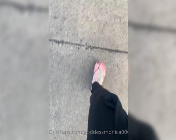 Goddess monica aka Goddessmonica00w OnlyFans - Flip flop walk outside