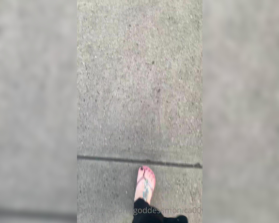 Goddess monica aka Goddessmonica00w OnlyFans - Flip flop walk outside