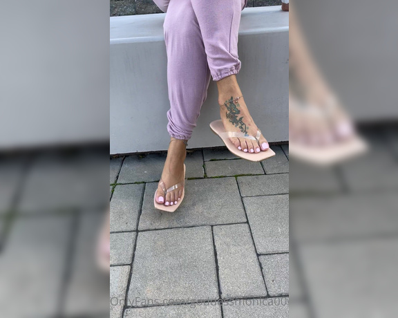 Goddess monica aka Goddessmonica00w OnlyFans - Flip flops in the garden