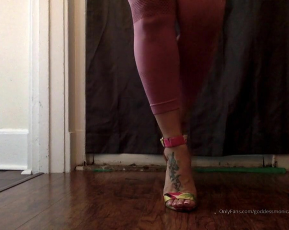 Goddess monica aka Goddessmonica00w OnlyFans - Waking in heels then changing into comfy flip flops per your request