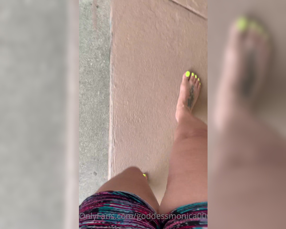 Goddess monica aka Goddessmonica00w OnlyFans - Barefoot walking the streets in wildwood , New Jersey got called a pig in Spanish