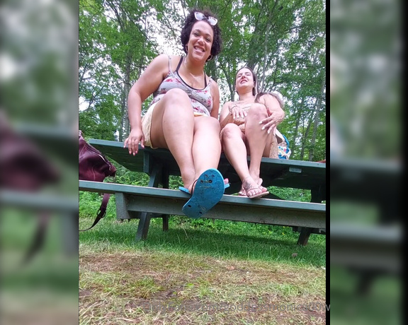 Goddess monica aka Goddessmonica00w OnlyFans - Flip flop joi at the lake with my fav bbw @worship nicoles soles