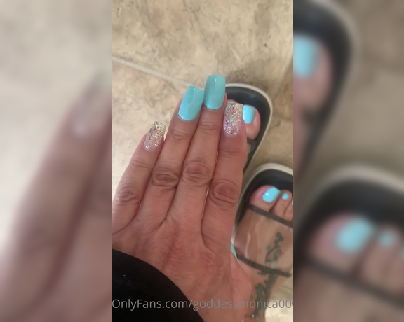 Goddess monica aka Goddessmonica00w OnlyFans - New pedi in mk slides