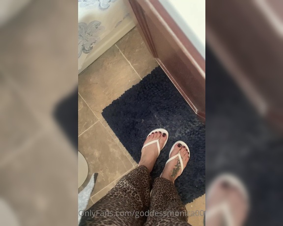 Goddess monica aka Goddessmonica00w OnlyFans - It’s flip flop Friday again white old navy flip flops !!