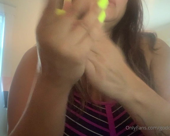 Goddess monica aka Goddessmonica00w OnlyFans - Hand fetish yellow nails per your request