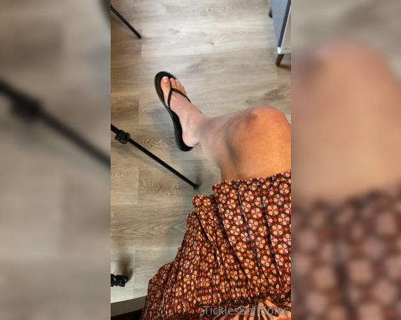 Tickles Soft Soles aka Ticklessoftsoles OnlyFans - Had a flip flop dangle shoot this morning Does dangling turn you on If so, let me know in the com 1