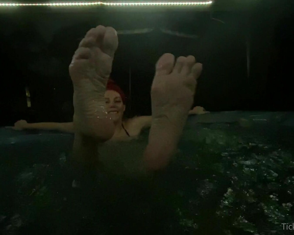 Tickles Soft Soles aka Ticklessoftsoles OnlyFans - Hot tub nights Don’t you wish you were with