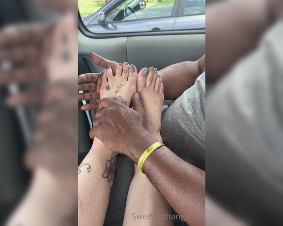 Goddess Rhonda aka Sweetesthangsfeet OnlyFans - He missed me so much, I pulled over for him to rub my feet  what are the odds that we were within