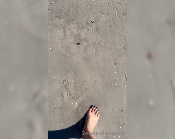 Goddess Rhonda aka Sweetesthangsfeet OnlyFans - And in the Gulf of Mexico sand beach  and then cleaning them 8