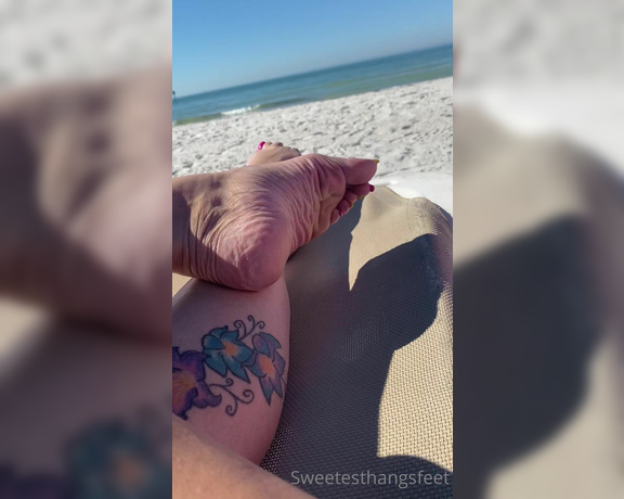 Goddess Rhonda aka Sweetesthangsfeet OnlyFans - At the beach  just took these for you all! Hope you love them 16