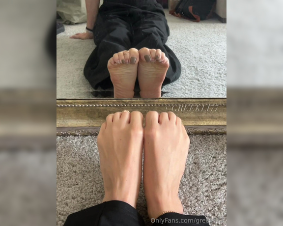 Greek Goddess Li aka Greekli77 OnlyFans - I don’t realize how much I naturally play with my feet until it’s time to record I loveeeee to pla