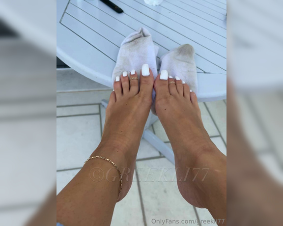 Greek Goddess Li aka Greekli77 OnlyFans - These stinky socks are still up for grabs worn on 4+ flights, one ferry ride and have been to Athe