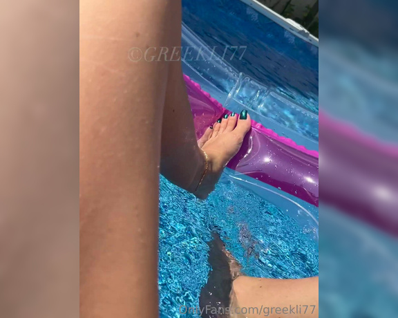 Greek Goddess Li aka Greekli77 OnlyFans - Who doesn’t love a nice pool day with nothing else to do but be pampered 11