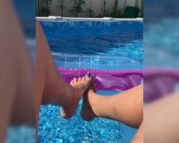 Greek Goddess Li aka Greekli77 OnlyFans - Who doesn’t love a nice pool day with nothing else to do but be pampered 11