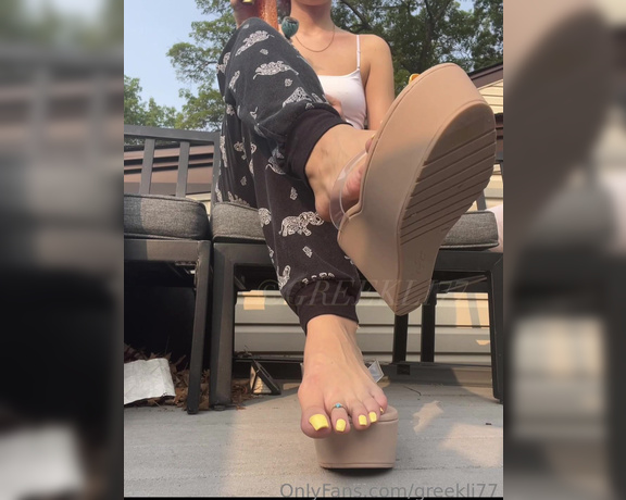 Greek Goddess Li aka Greekli77 OnlyFans - Would you stare at my toes if I walked past you in these shoes 11