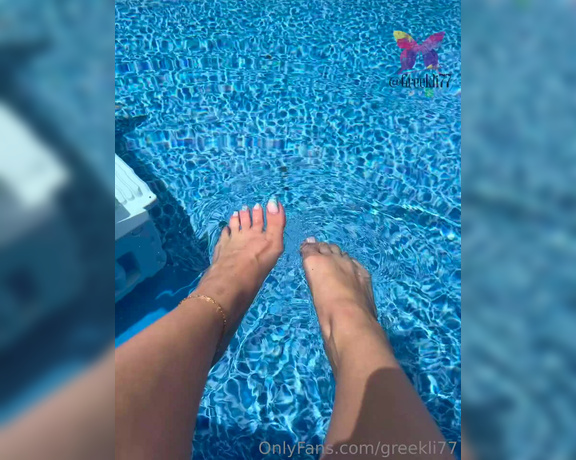 Greek Goddess Li aka Greekli77 OnlyFans - Been thinking about hiring a pool boy… preferably one with a foot fetish 4