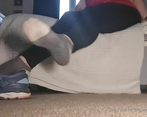 The Foot Queen of England aka Queengf90premium OnlyFans - A close up of my cardio sock removal