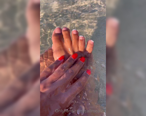 Alita aka Callmealita OnlyFans - I made a footage about my beautiful French Pedi in , and this weird perve was in my way…