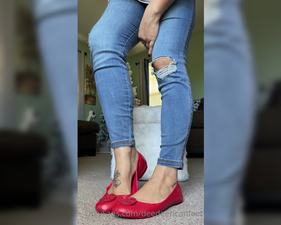 DeeDee aka Deedeericanfeet OnlyFans - As requested!!!!!!!! In some sexy red MK flats shoe play !!!