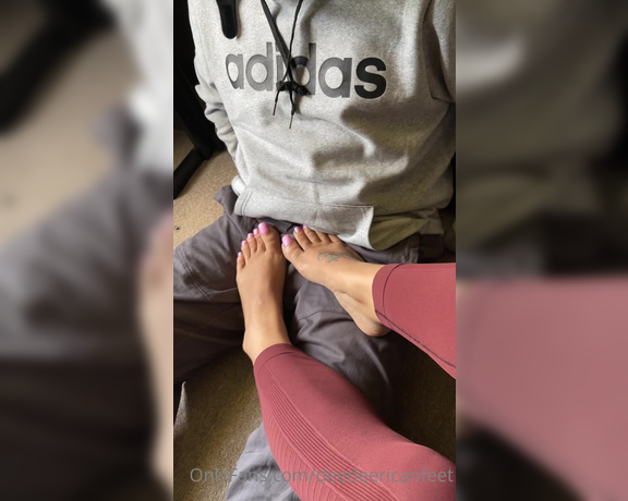 DeeDee aka Deedeericanfeet OnlyFans - Hey !! As requested! More feet on crotch!  Sorry if they not long hubby doesn’t like doing longer