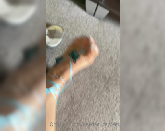 DeeDee aka Deedeericanfeet OnlyFans - As requested!!! POV in these cute footsies and clear mules tease!