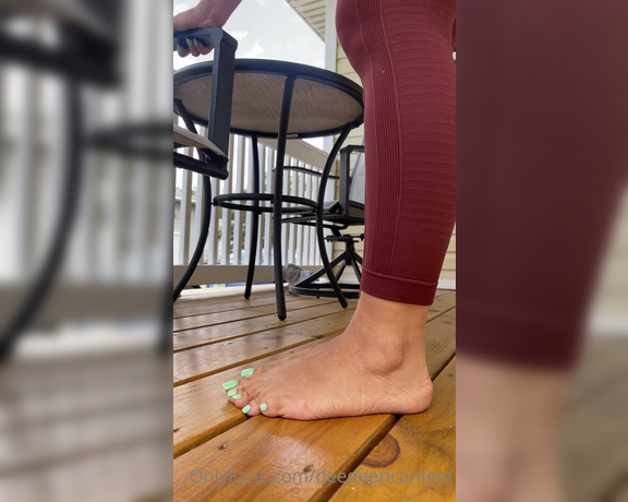 DeeDee aka Deedeericanfeet OnlyFans - As requested!! Barefoot on porch walking and getting them dirty