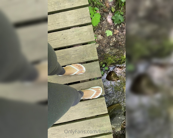 Linda Boo aka Lindabooxo OnlyFans - Went hiking todayy in flip flops ~ 1