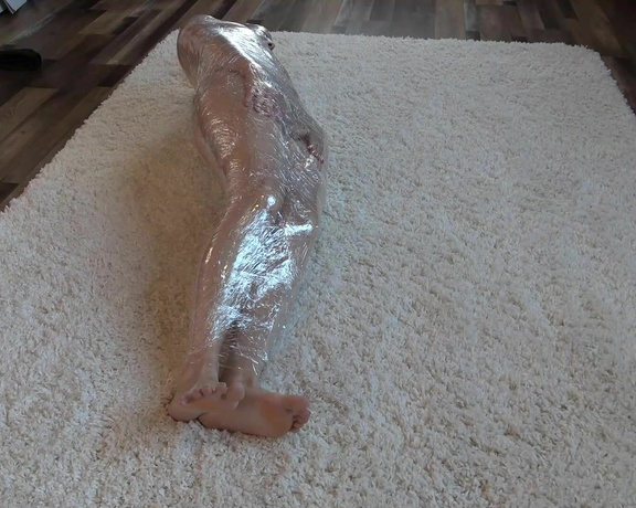 Claire Irons aka Claireirons OnlyFans - I have some new mummification subscribers So a saran wrapped Saturday had to happen