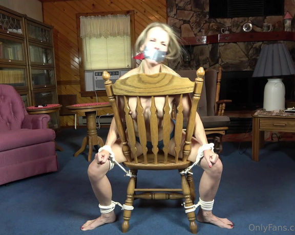 Claire Irons aka Claireirons OnlyFans - Just lil ole me struggling and mmphing in a backwards chair tie cleave and tape gagged Enjoy! )