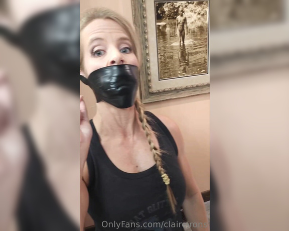 Claire Irons aka Claireirons OnlyFans - Subscriber request fulfilled 1 self panty stuffed black tape gagging videocheck! Im fulfill