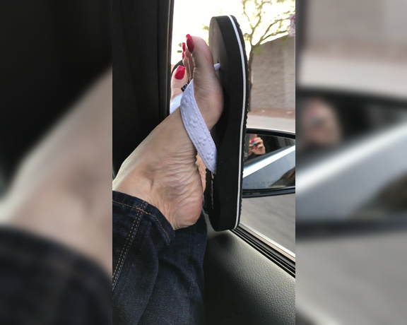 Nikki Ashton aka Eroticnikki OnlyFans - I love feeling the breeze on My #prettyfeet while in the car