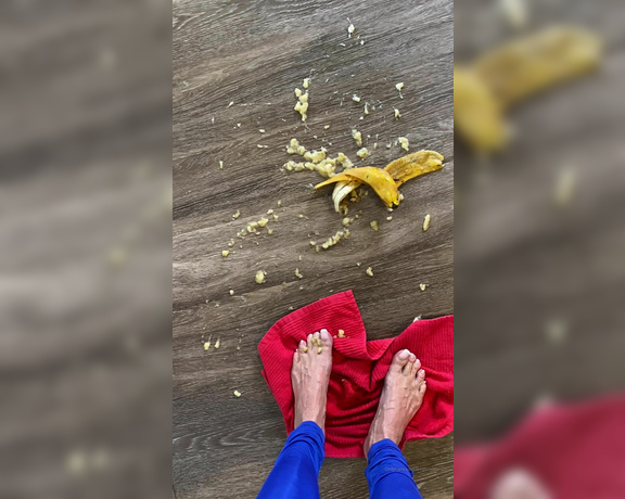 Nikki Ashton aka Eroticnikki OnlyFans - Scooting across the floor after squishing a banana with My feet! And yes I’ll be posting a video was