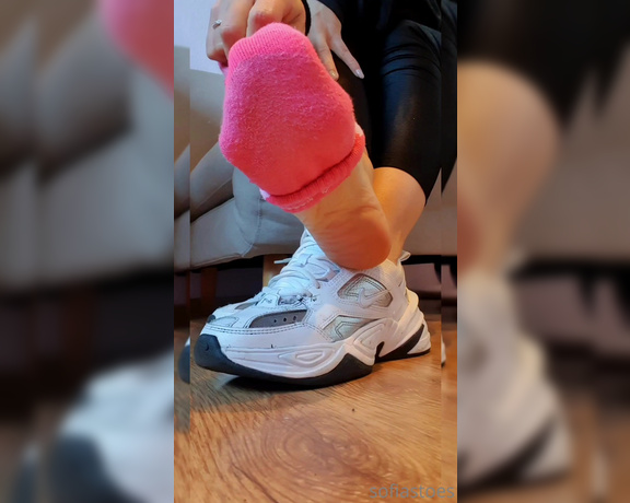 Sofiastoe aka Sofiastoes OnlyFans - Just came back from a run Wait and see what happens when I wear my sneakers without socks Happy