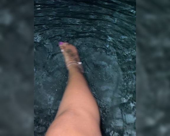 TanFeets aka Tanfeets OnlyFans - Late night swim swipe for video 10