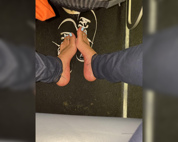 TanFeets aka Tanfeets OnlyFans - Airplane tease  would I catch you staring 1
