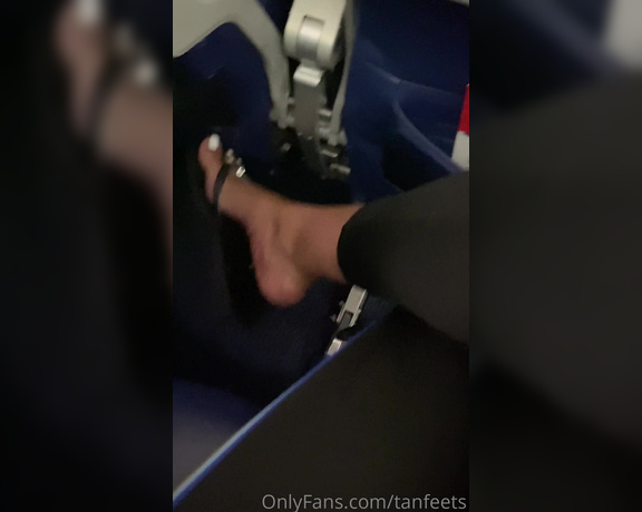 TanFeets aka Tanfeets OnlyFans - Would you be hard sitting next to me on a plane if I teased you with my flip flops like this I 1