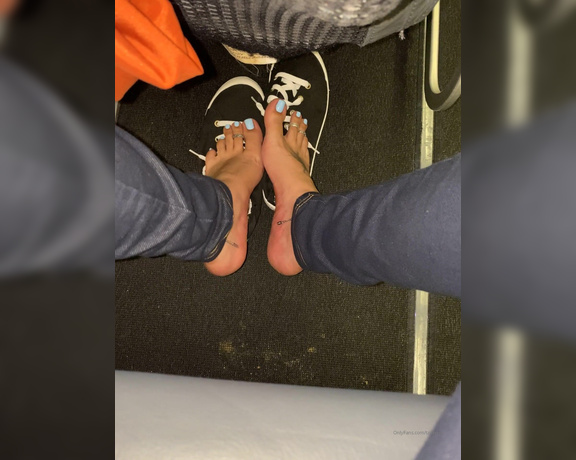 TanFeets aka Tanfeets OnlyFans - Airplane tease  would I catch you staring 4