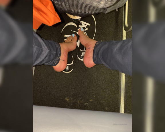 TanFeets aka Tanfeets OnlyFans - Airplane tease  would I catch you staring 4