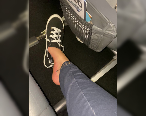 TanFeets aka Tanfeets OnlyFans - Airplane tease  would I catch you staring 5