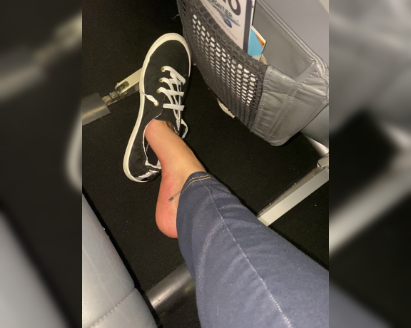 TanFeets aka Tanfeets OnlyFans - Airplane tease  would I catch you staring 5
