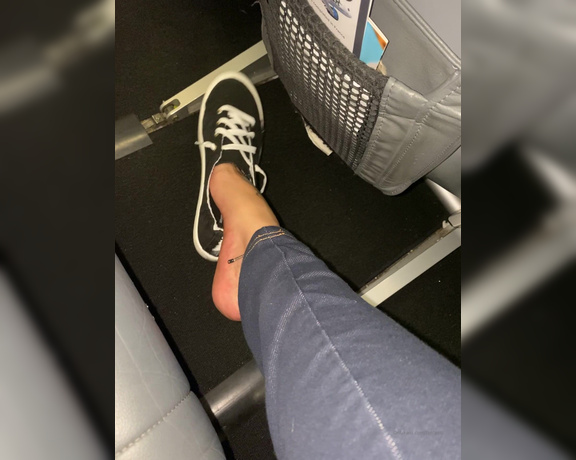 TanFeets aka Tanfeets OnlyFans - Airplane tease  would I catch you staring 5