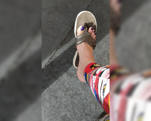 TerraMizu aka Terramizu OnlyFans - Dangling my flip flop, at the restaurant