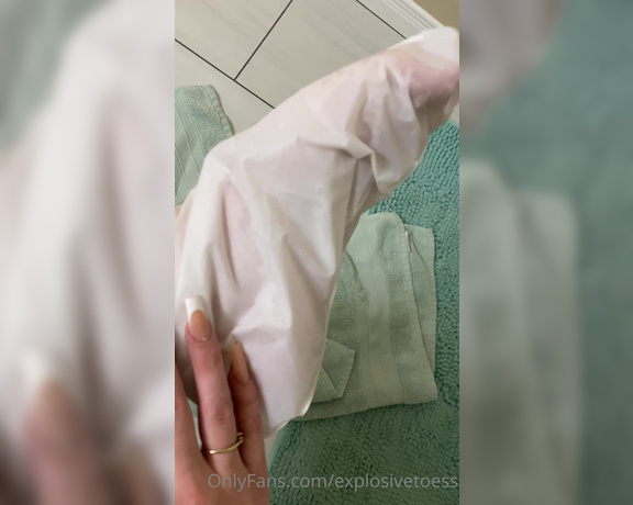 Explosivetoes aka Explosivetoess OnlyFans - Removing the creepy foot masks looks like cum 2