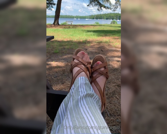 Shawna aka Granitegirl OnlyFans - Ice cream in the park and my pantyhose feet