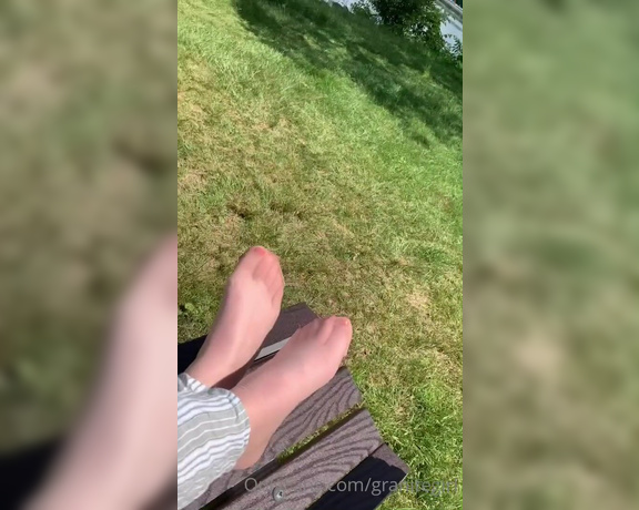 Shawna aka Granitegirl OnlyFans - Ice cream in the park and my pantyhose feet